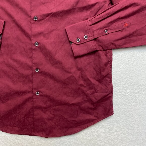 Robert Graham Shirt Mens M Red Long Sleeve Paisley Button Up - Picture 3 of 11